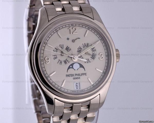 Patek Philippe Annual Calendar 18K WG/WG Porcelain Dial watches