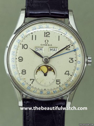 Omega TRIPLE DATE MOONPHASE STEEL watches