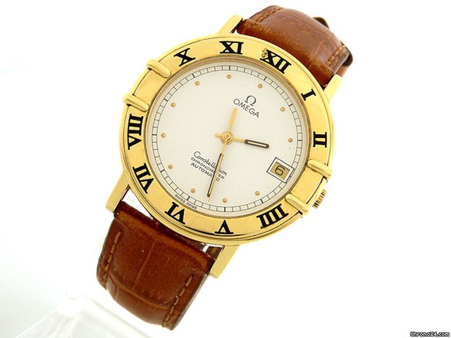 Omega Constellation18ct Gelbgold mit Lederarmband Automatik watches