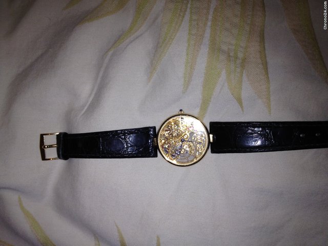 Patek Philippe FINE AND RARE GOLD AUTOMATIC SKELETONISED WRISTWATCH MOVEMEN watches