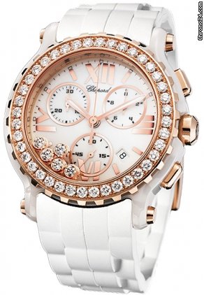 Chopard Happy Sport White Diamond Dial Chronograph Ladies Watch 288515-9002 watches