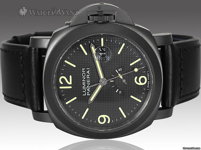 Panerai PAM 28 L PVD Power Reserve - 44mm Black PVD/DLC Case - Boxes/Papers 100% Complete & Collector-New watches