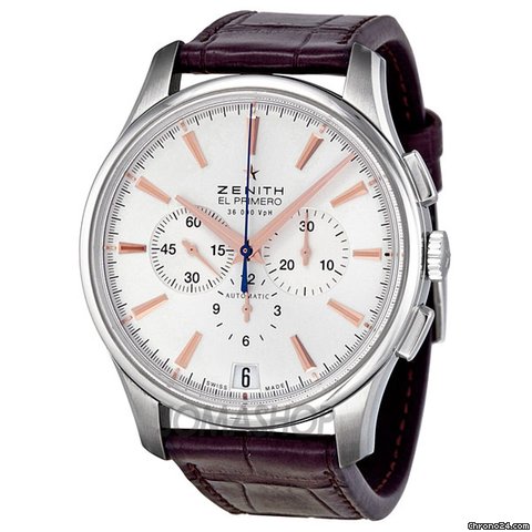 Zenith El Primero Chronograph Automatic Silver Dial Mens Watch 03211040001C498 watches