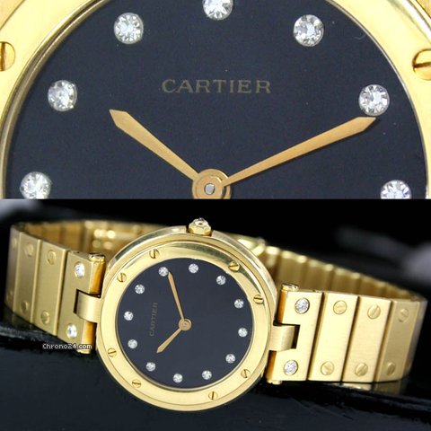 Cartier Santos 18k Solid Gold Diamond Dial & Diamond Screws watches