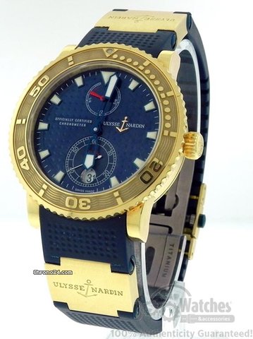 Ulysse Nardin Limited Edition Men's Maxi Marine Power Reserve 18K Gold Watch watches