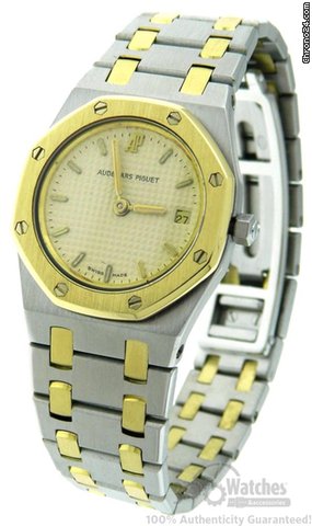 Replica Audemars Piguet Ladies Royal Oak D65974 Textured Dial Two Tone 24.5mm Watch Watch