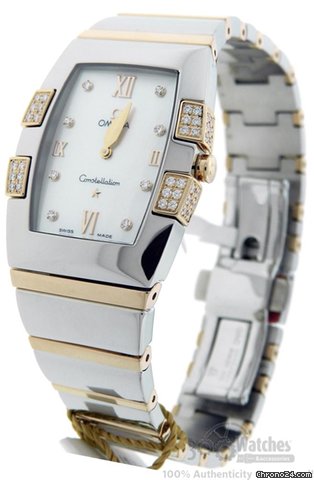 Omega Constellation Quadrella Mother of Pearl Diamond Watch watches