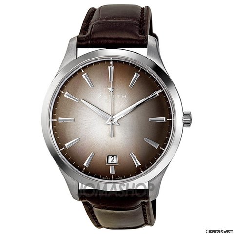 Zenith Captain Palladium Fume Brown Aliigator Mens Watch 03.2020.670/22.C498 watches