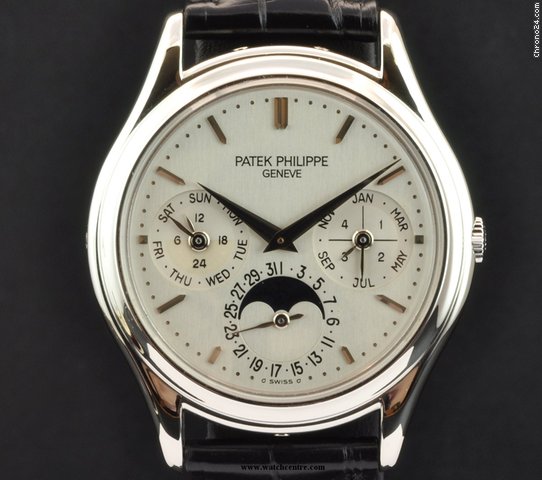 Patek Philippe Platinum Perpetual Calendar Silver Dial B&P 3940P watches