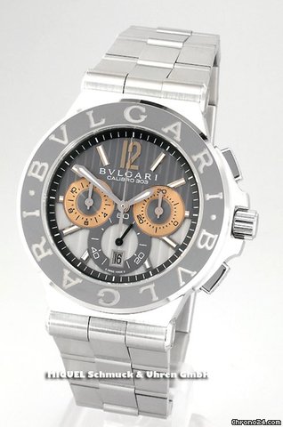 Bulgari Diagono Chronograph mit Wei gold-L¨¹nette (ungetragen) watches