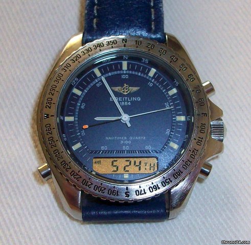 Breitling navitimer quartz 3100 new pluton watches