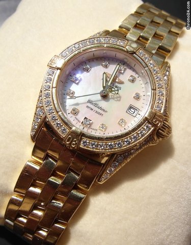 Breitling Callistino with Diamonds on Case, Bezel and Dial watches