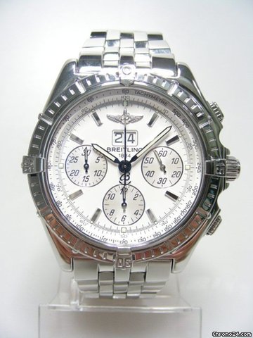 Breitling Crosswind chronographe full steel/complet acier cadran blanc/wihte dial watches
