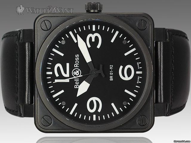 Bell & Ross BR01-92 Instrument Automatic - 46mm PVD/DLC Coated Stainless Steel watches