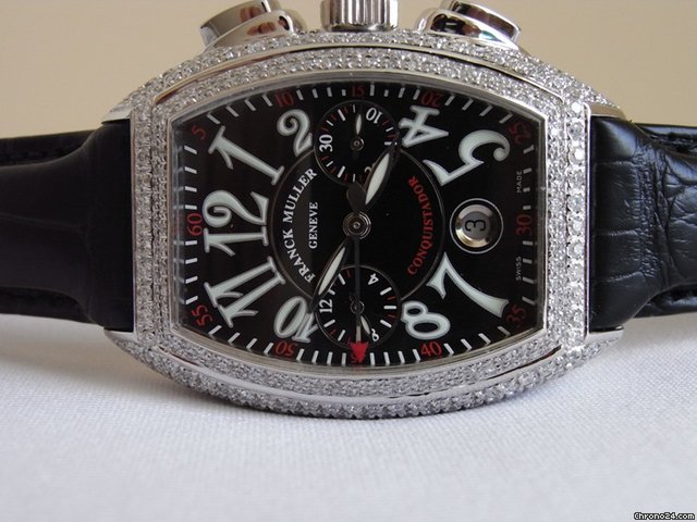 Franck Muller King Conquistador 8005 CC Custom set diamonds watches