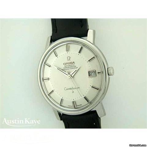 Omega Constellation Pie-Pan dial steel automatic chronometer on strap watches