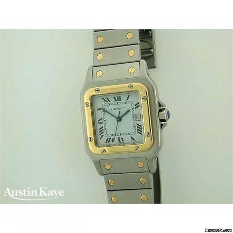 Cartier Santos Bi-metal automatic on bracelet watches