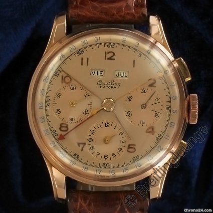 Breitling Datora 785 18 Kt Gold Dato-Compax NOS watches