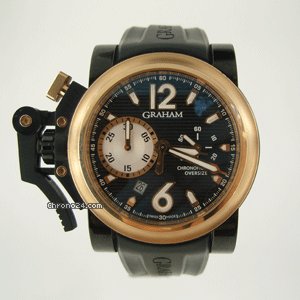 Graham CHRONOFiGHTER OVERSiZE BLACK LABEL GOLD BEZEL LiMiTED watches