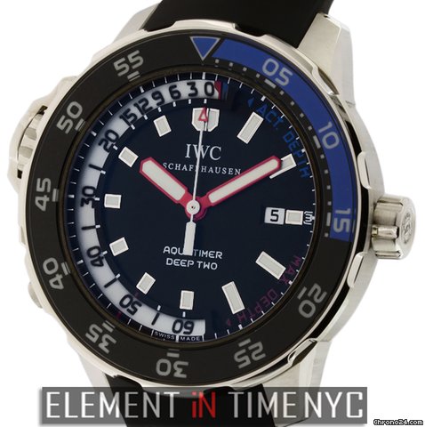 IWC Aquatimer Deep Two Stainless Steel 46mm IW3547-02 B+P watches
