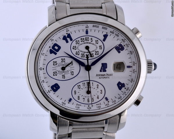 Audemars Piguet Millenary Chronograph SS / SS White Dial Blue Arabic Numerals watches