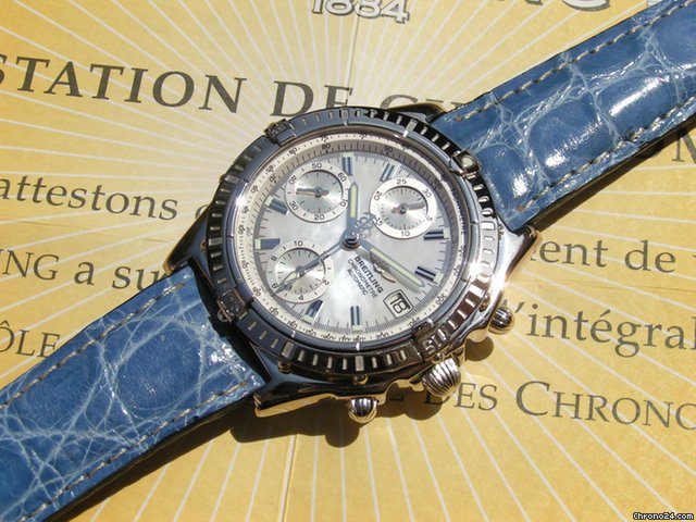 Breitling Chronomat GT Perlmutt ZB MOP WG 750/18K Weissgold watches