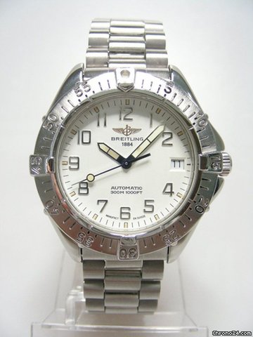 Breitling Colt plongee 300M full steel/completacier cadran blanc white dial watches