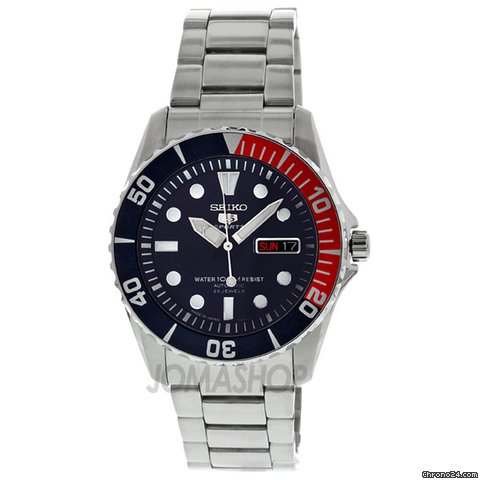 Seiko 5 Dark Blue Dial Stainless Steel Automatic Mens Watch SNZF15J1 watches