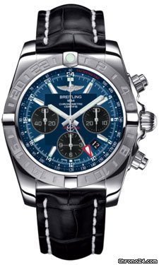 Replica Breitling Chronomat 44 GMT Croco Strap Watch