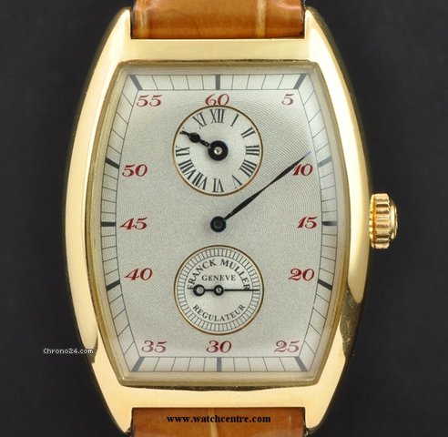 Franck Muller 18k Y/G Cintree Curvex Regulateur Jump Hour watches