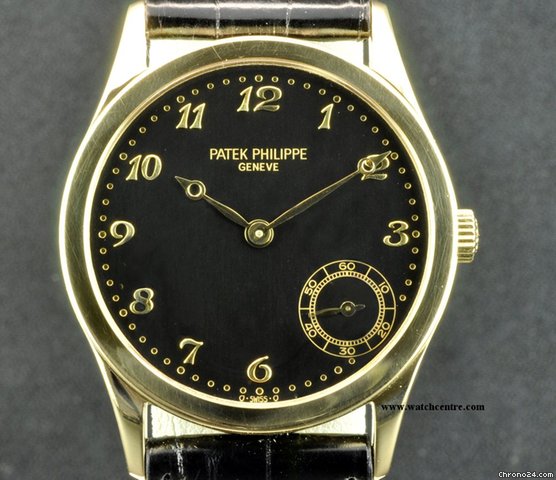 Patek Philippe 18k Y/G Black Dial Calatrava B&P 5026J watches