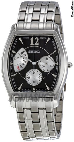 Seiko Black Dial Retrograde Dress Date Mens Watch SNT013 watches