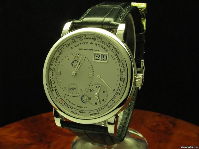 A. Lange & Sohne Lange 1 Zeitzone 950 Platin Herrenuhr Inkl. Box & Papiere watches