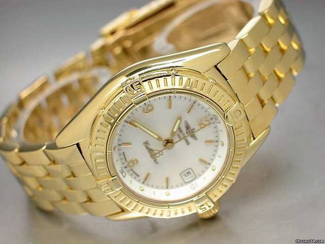 Breitling "CALLISTINO" Gelbgold ZB Perlmutt watches