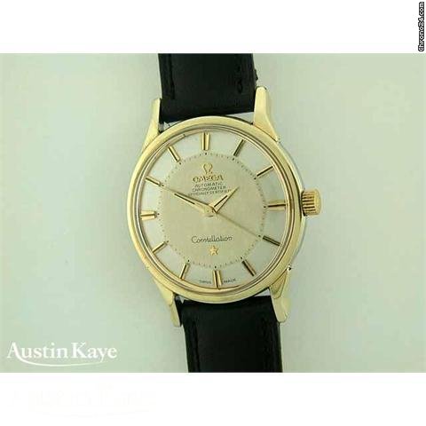 Omega Constellation Gold-Capped Pie-Pan automatic on strap watches