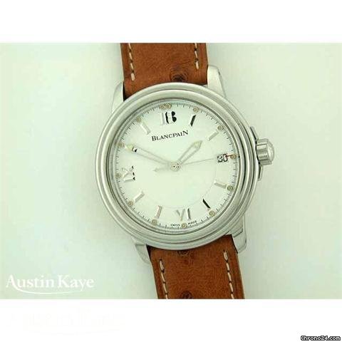 Blancpain Leman steel automatic date on strap watches