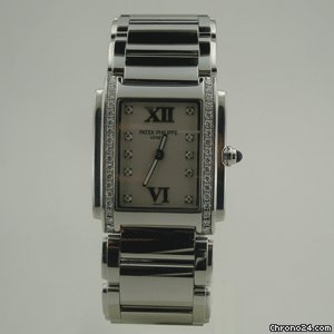 Patek Philippe LADY TWENTY- 4 STEEL WiTH DiAMOND BEZEL & DiAL watches