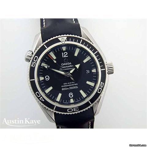 Omega Seamaster Planet Ocean steel co-axial automatic on rubber strap watches