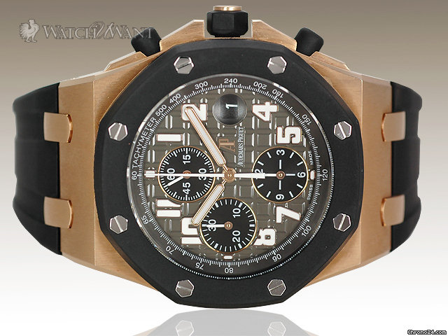 Audemars Piguet AP Royal Oak Offshore Rubber Clad Chronograph - 44mm 18k Rose Gold - Ref 25940ok.oo.d002ca.02 - Newest 2012 Dial Design - Brand New In Box watches