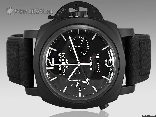Panerai PAM 317 L - Luminor 1950 Ceramic - 8 Days Chronograph Monopusher GMT - 44mm Ceramic - Brand New In Box watches
