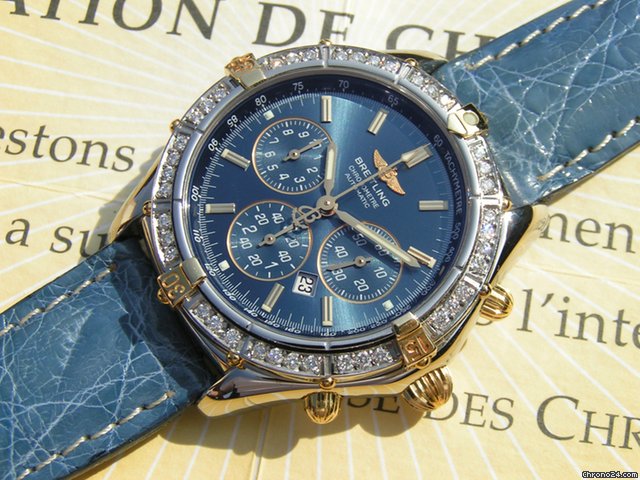 Breitling Shadow Flyback blaues ZB Brillantl¨¹nette watches