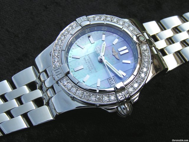 Breitling Starliner MOP mit Brillantl¨¹nette blaues ZB watches