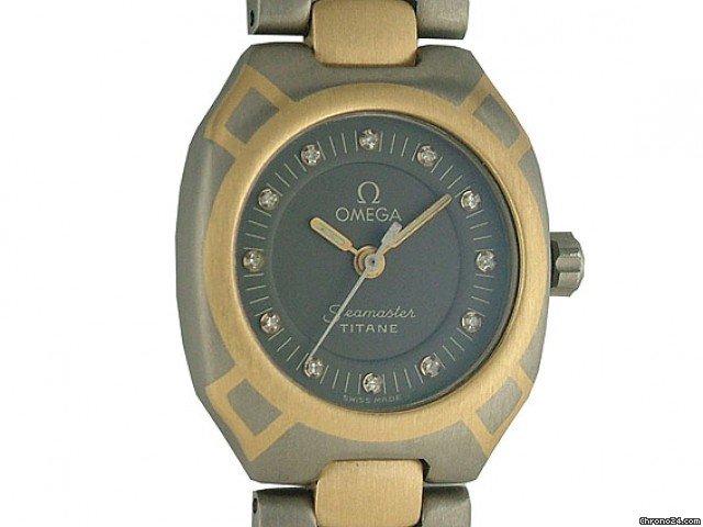 Omega Seamaster Vintage Titan/Gelbgold Diamond 26x22mm watches