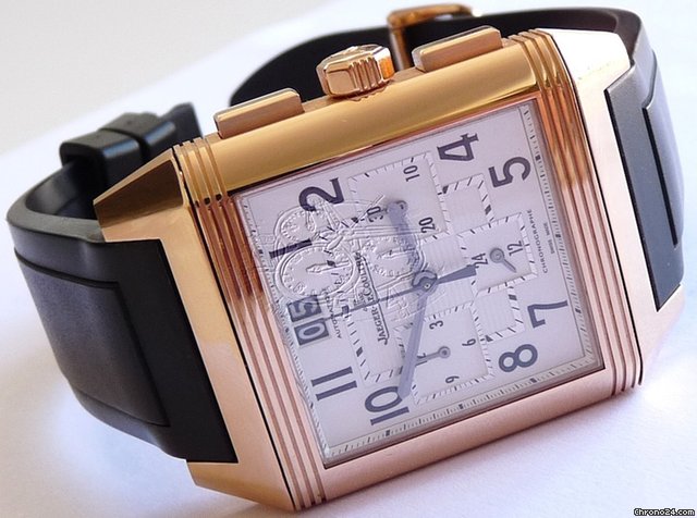 Jaeger-LeCoultre REVERSO SQUADRA PINK GOLD CHRONOGRAPH GMT WATCH watches