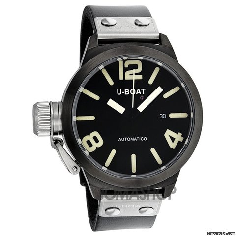 U-Boat 45 Nero Black Dial Automatic Leather Mens Watch 349 watches
