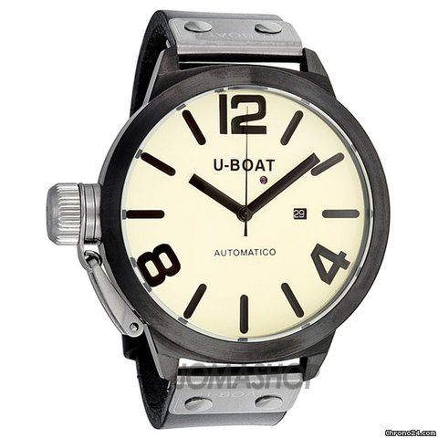U-Boat Automatic Beige Dial Black Leather Strap Mens Watch 339 watches