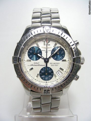 Breitling Colt chronoOcean full steel/complet acier cadran silver dial watches