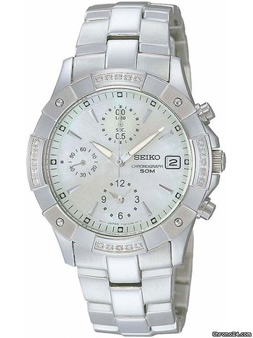 Seiko SNDZ69P1 Diamant Damenuhr Chronograph watches