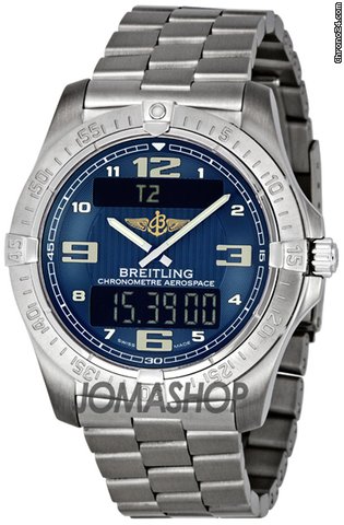 Breitling Aerospace Analog Digital Mens Watch E7936210-C787TI watches