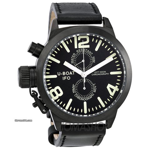 U-Boat Black Dial Leather Mens Watch 362 watches